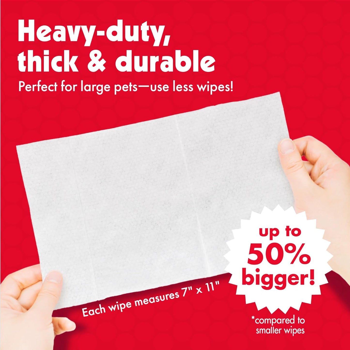 Pet Wipes for Dogs & Cats - 200 Large Wipes - Removes Dirt & Odor - Cleans Ears, Face, Butt, Eye Area - Convenient for Home or Travel - 2 Packs