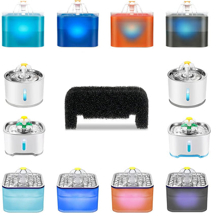 Cat Fountain Sponge Foam Filter, 4 Pack - Compatible with /Nautypaws Fountains, Removes Hair & Debris, Keeps Water Clean, Extends Pump Life